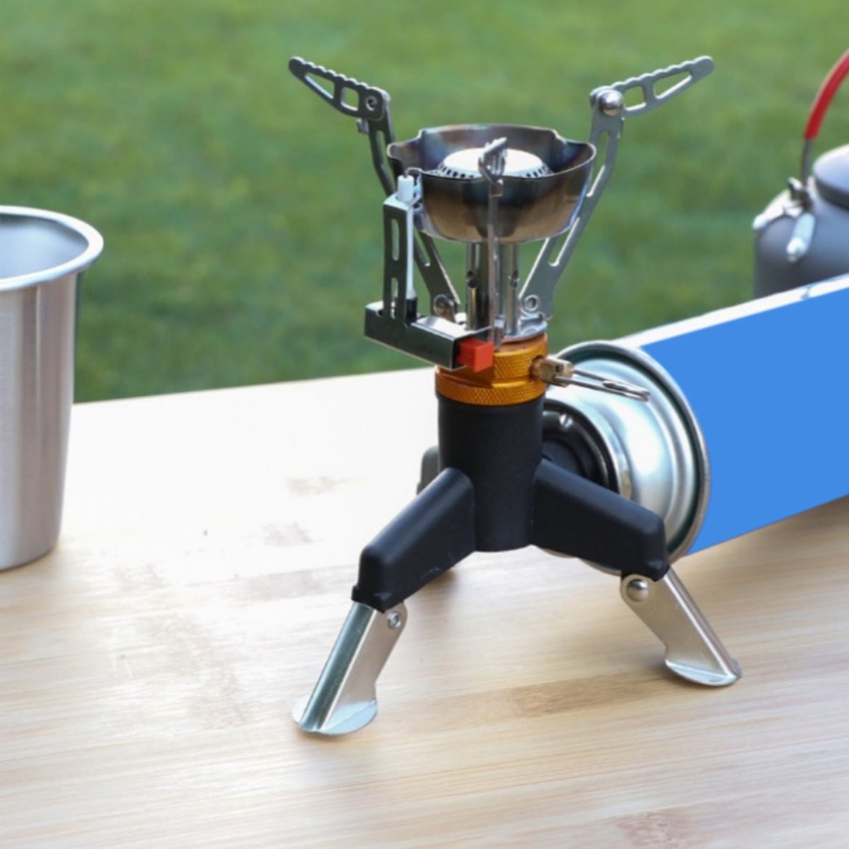 Camping Cooking Tripod - Camping Gas Stove Adapter Connector Portable