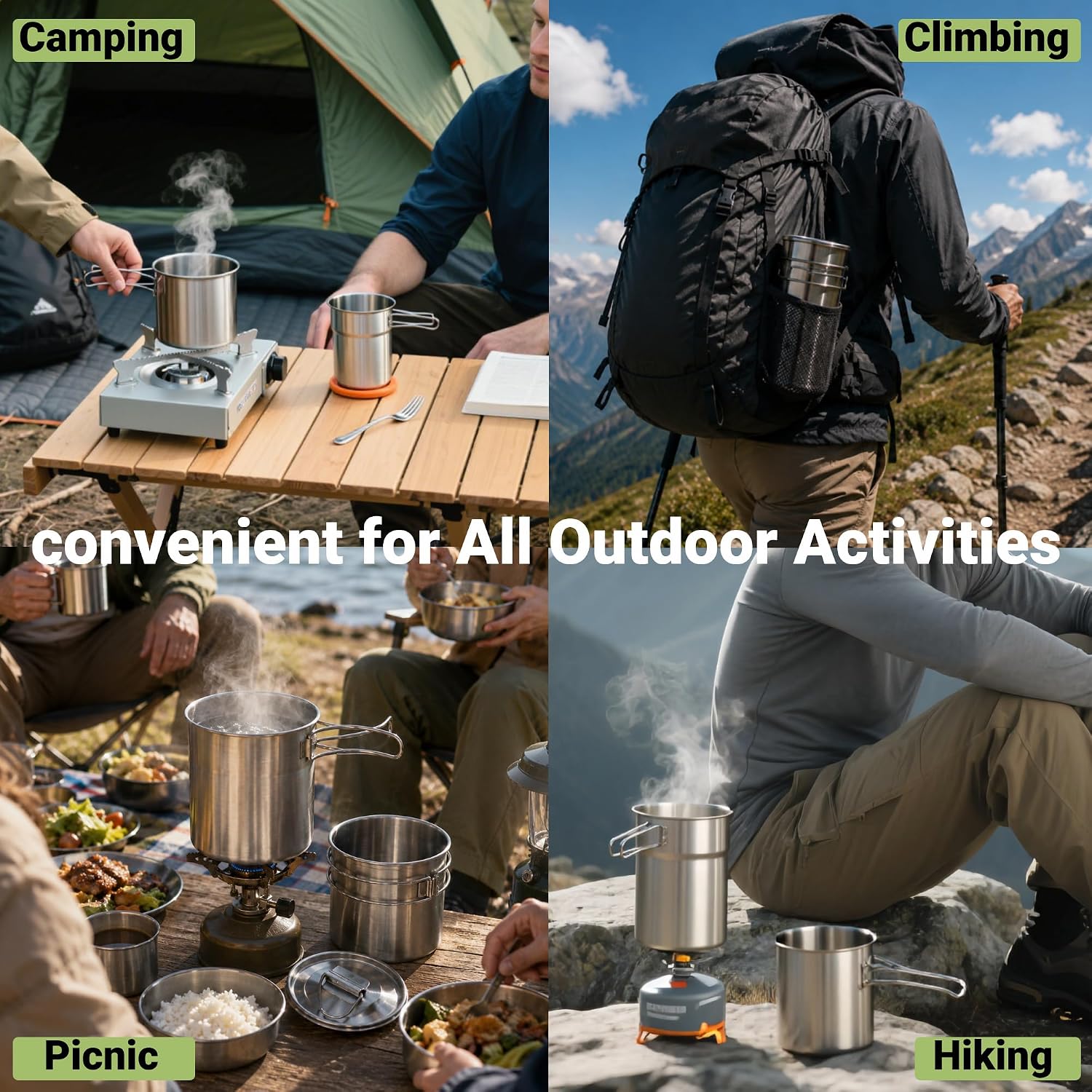 Foldable Camping Cups Mugs Cam - Camping Cooking Food ulasan dan harga