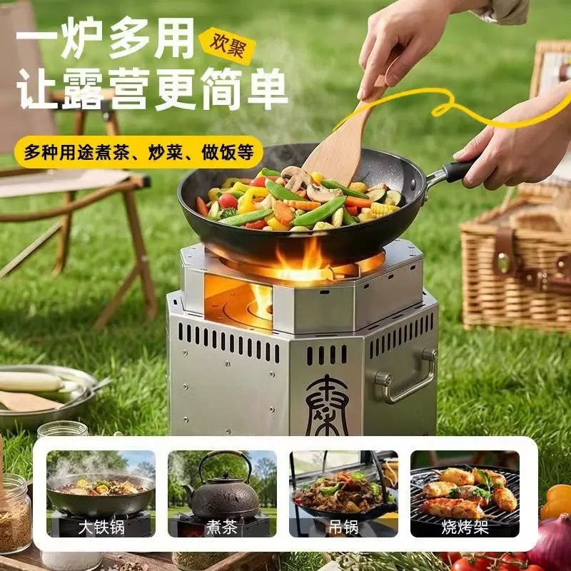 Stainless Steel Wood Stove, Sm - Camping Cooking Burner ulasan dan harga