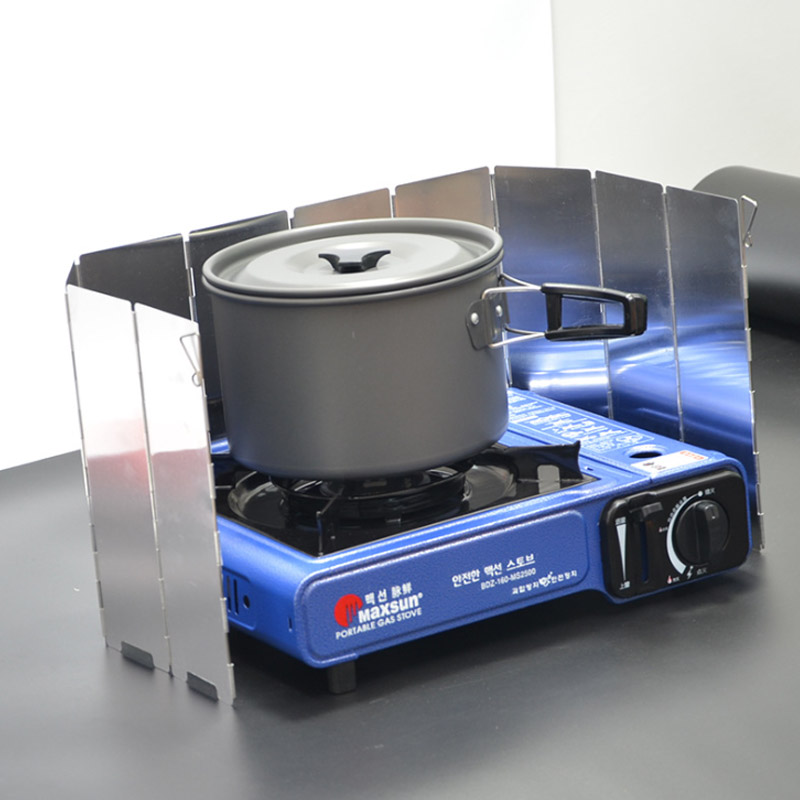 9 Plates Gas Stove Wind Shield - Camping Cooking Burner ulasan dan harga