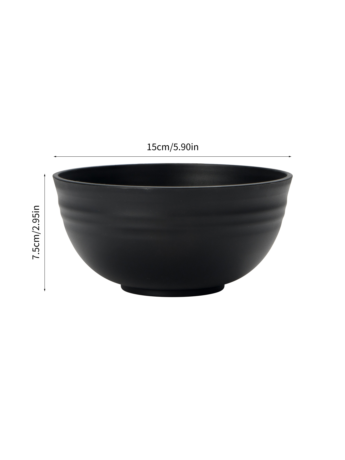 4/6/8pcs Black Grain Bowl Reus - Camping Cooking Food ulasan dan harga