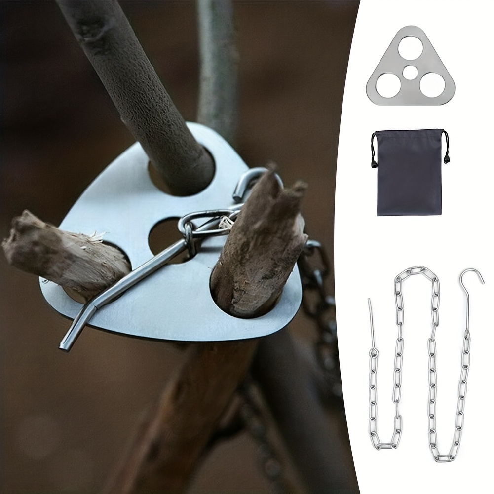 Portable Detachable Outdoor Ba - Camping Cooking Tripod ulasan dan harga