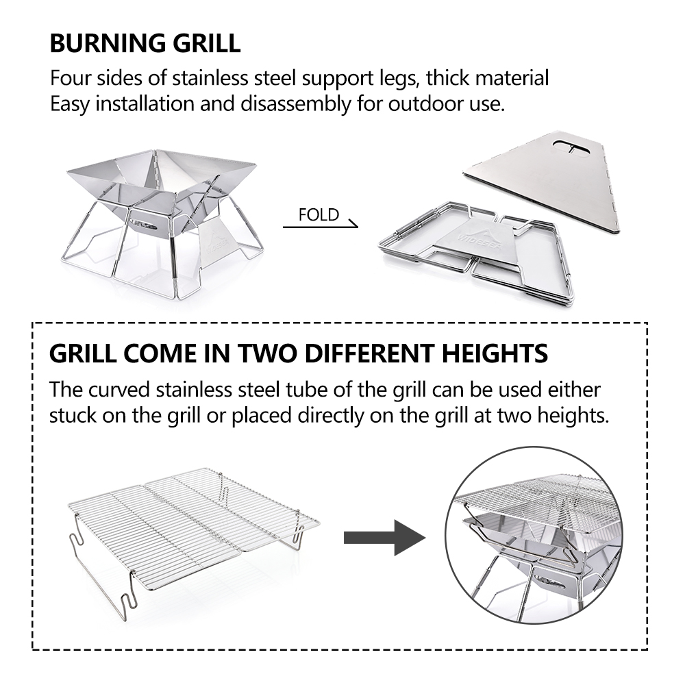 Widesea Windproof Wood-Burning - Camping Cooking Device ulasan dan harga