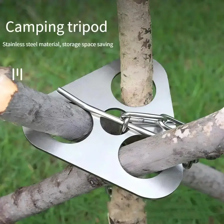 Stainless Steel Portable Campi - Camping Cooking Tripod ulasan dan harga