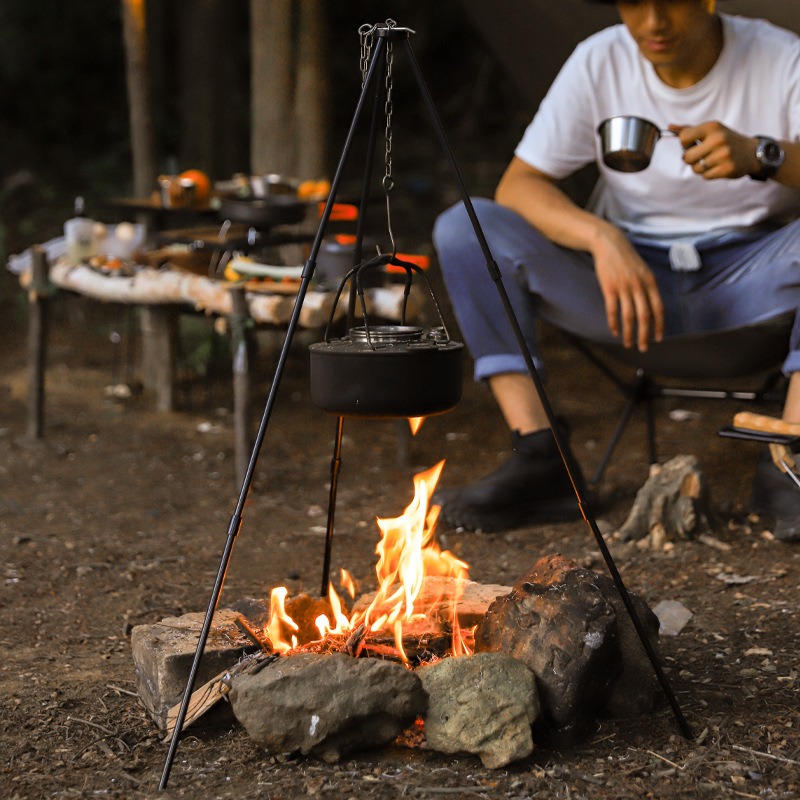 Portable Outdoor Cooking Tripo - Camping Cooking Tripod ulasan dan harga