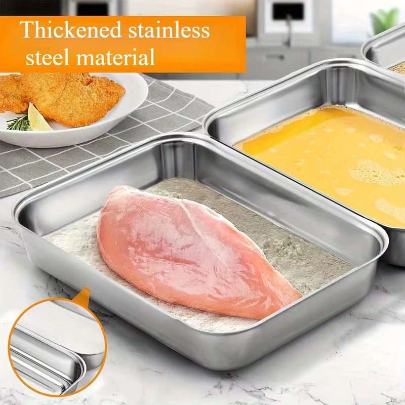 3-Piece Stainless Steel Food S - Camping Cooking Food ulasan dan harga