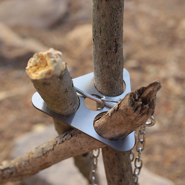 Stainless Steel Camping Tripod - Camping Cooking Tripod ulasan dan harga