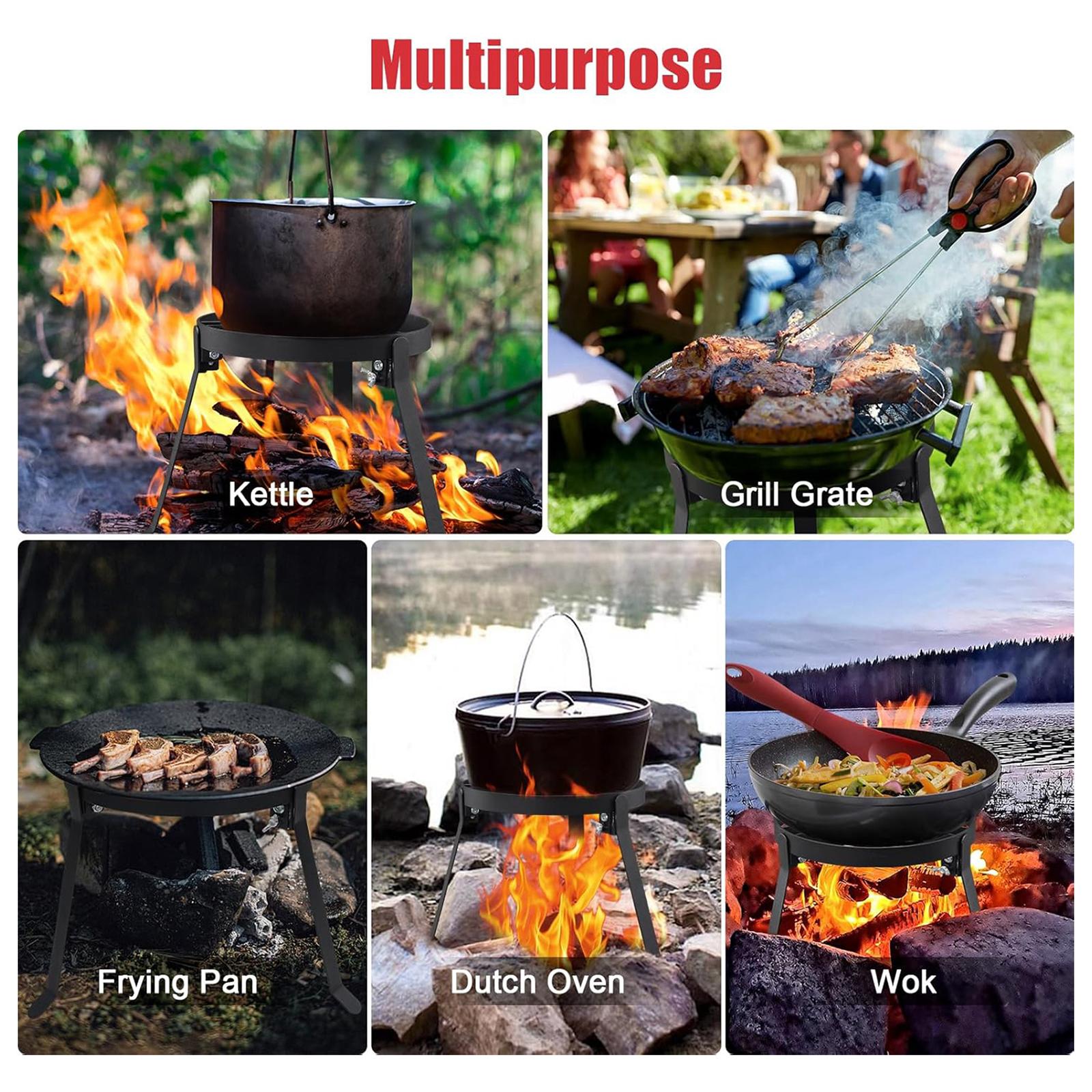 Foldable Cooking Campfire Trip - Camping Cooking Tripod ulasan dan harga