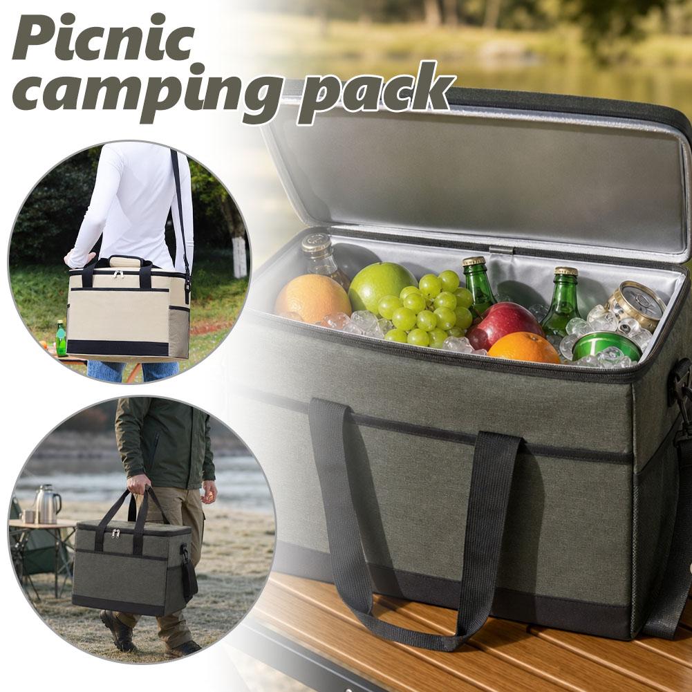 30L Insulated Cooler Bag Oxfor - Camping Cooking Food ulasan dan harga