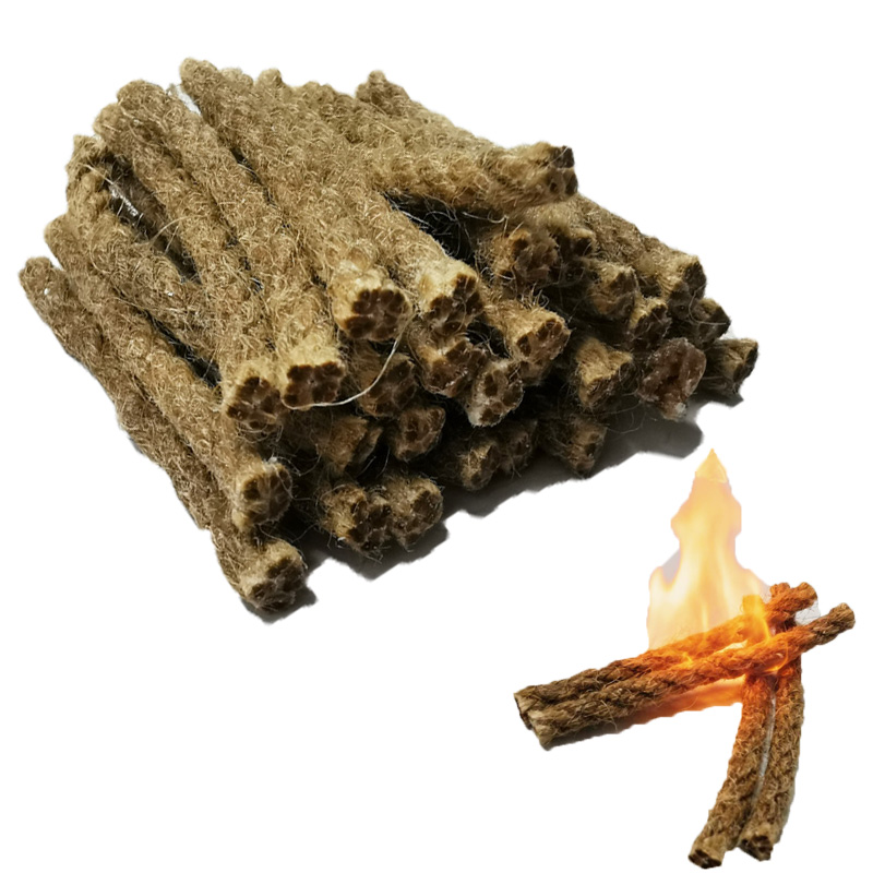 Outdoor Mini Wax Hemp Rope Por - Camping Cooking Tripod ulasan dan harga